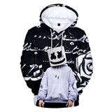 Fortnite DJ Marshmello Hoodie 3D Print Drawstring Sweatshirt Pullover Cosplay Youth Jumper