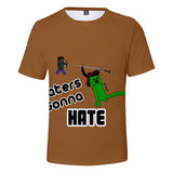 Hot Game Cartoon Minecraft 3D Printed Casual Sports T-Shirts Summer Top for Adult Kids