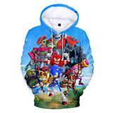 Hot Cartoon Sonic the Hedgehog Adventure Jumper Casual Sports Hoodies for Kids Youth Adult