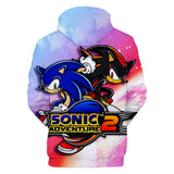 Hot Cartoon Sonic Adventure 2 Jumper Casual Sports Hoodies for Kids Youth Adult