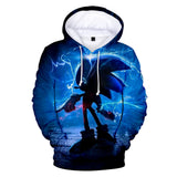 Hot Cartoon Sonic the Hedgehog Adventure Jumper Casual Sports Hoodies for Kids Youth Adult