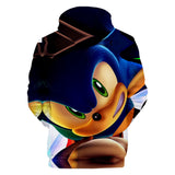 2020 New Comedy Cartoon Sonic the Hedgehog Dark Blue Jumper Casual Sports Hoodies for Kids Youth Adult
