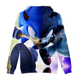 2020 New Comedy Cartoon Sonic the Hedgehog Dark Blue Jumper Casual Sports Hoodies for Kids Youth Adult
