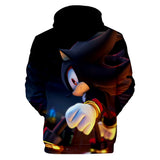 2020 Hot Cartoon Sonic the Hedgehog Black Jumper Casual Sports Hoodies for Kids Youth Adult