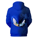 2020 Hot Cartoon Sonic the Hedgehog Blue Jumper Casual Sports Hoodies for Kids Youth Adult