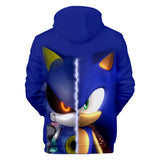 2020 Hot Cartoon Sonic the Hedgehog Blue Jumper Casual Sports Hoodies for Kids Youth Adult
