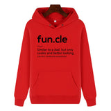 Funny Humor Print Hoodie Fun.cle noun Similar to a Dad Hooded Sweatshirt