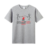 Unisex Funny T-Shirt It's All Fun And Games Until Someone Loses A Weiner Graphic Novelty Summer Tee
