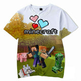 Minecraft 3D All Print Casual T-Shirts Unisex for Adults & Kids
