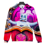 3D Print Fortnite DJ Marshmello Long Sleeve Hot Pink Hoodie for Kids Youth Adult