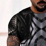 3D Graphic Prints Design Men's T-Shirt Short Sleeve Tops