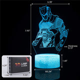 3D Illusion Night Light 7-Color Changing Omega Raven Lamp