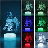 3D Illusion Night Light 7-Color Changing Omega Raven Lamp
