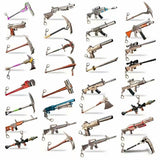 3pcs Fortnite Game Peripheral Pickaxe Axe Gun Keychain Pendant
