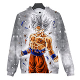 Hot Anime Cartoon Dragon Ball Gray Goku Cosplay Hoodie Sweatshirts Tracksuit Jumper Kids Adult