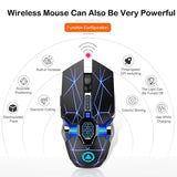 A7 Wireless Mouse LED Backlit 2.4G USB 1600 DPI Optical Ergonomic Gaming Mouse