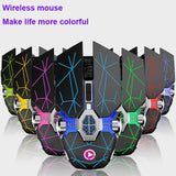 A7 Wireless Mouse LED Backlit 2.4G USB 1600 DPI Optical Ergonomic Gaming Mouse