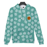 Blue Leaf Animal Crossing Cosplay Jumper Hoodie Long Sleeve for Kids Youth Adult