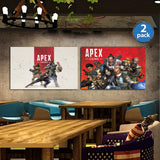 2pcs Apex Legends Game Poster on Oil Painting Canvas Giclee Wall Art