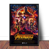 Avengers Infinity War SuperHero Movie Picture Art Poster Print on Canvas