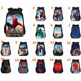 Black Movie Spiderman Casual Backpack Nylon School Bags