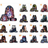 3 Packs Movie The Avengers Casual Backpack + Shoulder Bag + Pencil Bag