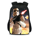 Black Movie Star War Casual Backpack Nylon School Bags