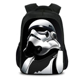 Black Movie Star War Casual Backpack Nylon School Bags