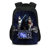 Black Movie Star War Casual Backpack Nylon School Bags