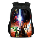 Black Movie Star War Casual Backpack Nylon School Bags