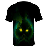 Christmas Cartoon The Grinch Casual Sports 3D Graphic T-shirts Summer Tees for Kids Alduts