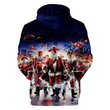 Christmas Casual Hoodies Sports Xmas 3D Graphic Streetwear Tracksuit Jumper for Kids Adults