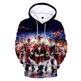 Christmas Casual Hoodies Sports Xmas 3D Graphic Streetwear Tracksuit Jumper for Kids Adults
