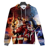 Christmas Casual Hoodies Sports Xmas 3D Graphic Streetwear Tracksuit Jumper for Kids Adults
