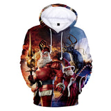 Christmas Casual Hoodies Sports Xmas 3D Graphic Streetwear Tracksuit Jumper for Kids Adults
