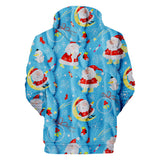 Christmas Casual Hoodies Sports Xmas 3D Graphic Streetwear Tracksuit Jumper for Kids Adults