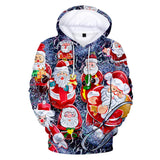 Christmas Casual Hoodies Sports Xmas 3D Graphic Streetwear Tracksuit Jumper for Kids Adults
