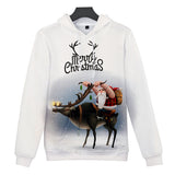 Christmas Casual Hoodies Sports Xmas 3D Graphic Streetwear Tracksuit Jumper for Kids Adults