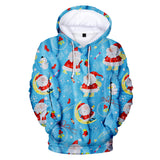 Christmas Casual Hoodies Sports Xmas 3D Graphic Streetwear Tracksuit Jumper for Kids Adults
