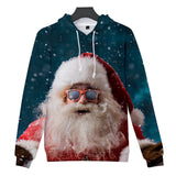 Christmas Casual Hoodies Sports Xmas 3D Graphic Streetwear Tracksuit Jumper for Kids Adults