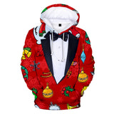 Christmas Casual Hoodies Sports Xmas 3D Graphic Streetwear Tracksuit Jumper for Kids Adults
