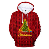 Christmas Casual Hoodies Sports Xmas 3D Graphic Streetwear Tracksuit Jumper for Kids Adults