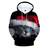 Christmas Casual Hoodies Sports Xmas 3D Graphic Streetwear Tracksuit Jumper for Kids Adults