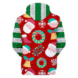 Christmas Casual Hoodies Sports Xmas 3D Graphic Streetwear Tracksuit Jumper for Kids Adults