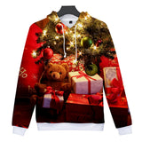Christmas Casual Hoodies Sports Xmas 3D Graphic Streetwear Tracksuit Jumper for Kids Adults