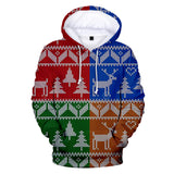 Christmas Casual Hoodies Sports Xmas 3D Graphic Streetwear Tracksuit Jumper for Kids Adults