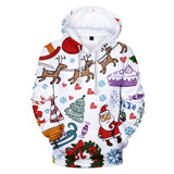 Christmas Casual Hoodies Sports Xmas 3D Graphic Streetwear Tracksuit Jumper for Kids Adults