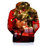 Christmas Casual Hoodies Sports Xmas 3D Graphic Streetwear Tracksuit Jumper for Kids Adults
