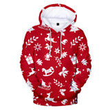 Christmas Casual Hoodies Sports Xmas 3D Graphic Streetwear Tracksuit Jumper for Kids Adults