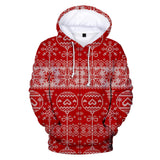 Christmas Casual Hoodies Sports Xmas 3D Graphic Streetwear Tracksuit Jumper for Kids Adults